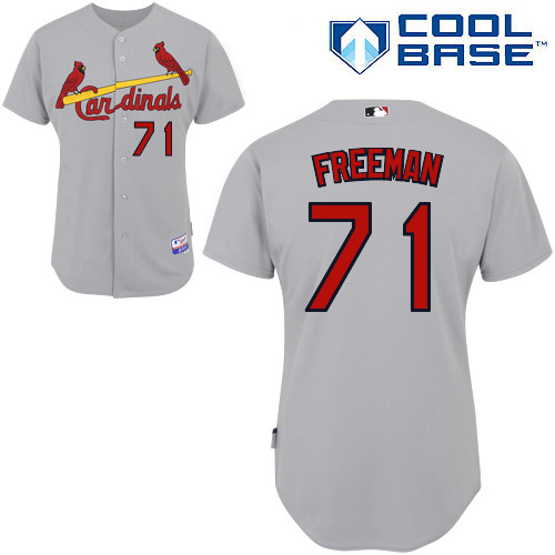 Sam Freeman #71 MLB Jersey-St Louis Cardinals Men's Authentic Road Gray Cool Base Baseball Jersey